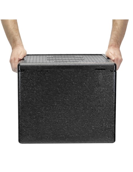 Conteneur isotherme Vogue 59L pour 8 pizzas - Noir