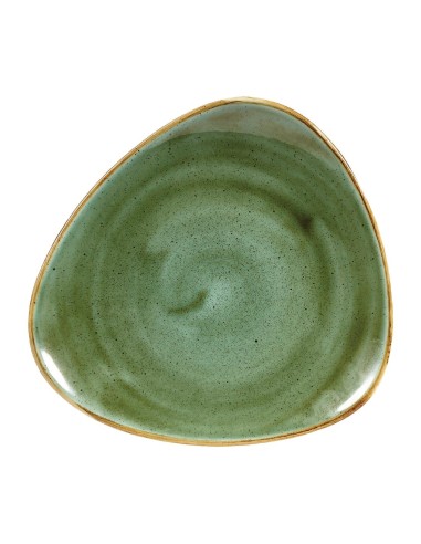 Assiettes triangulaires Churchill Stonecast Vert 192mm - Lot de 12