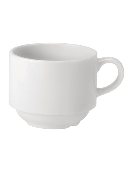 Tasses empilables Utopia Pure White 200 ml - lot de 24