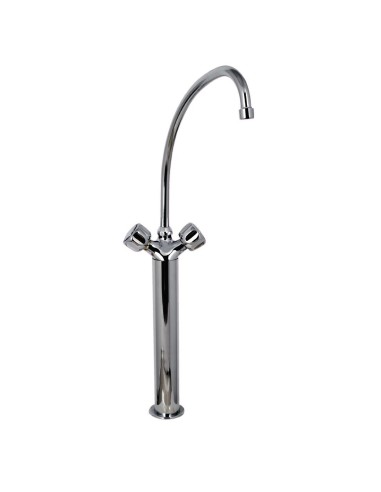 Robinet mélangeur monotrou Gastro M 300mm - 2 robinets en laiton chromé