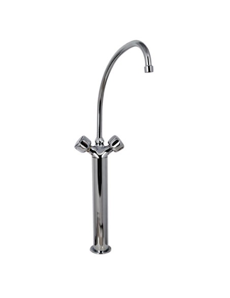Robinet mélangeur monotrou Gastro M 300mm - 2 robinets en laiton chromé