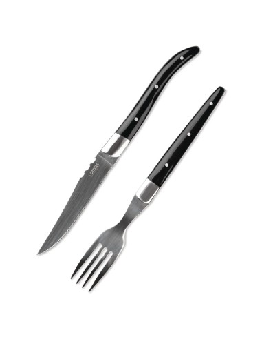 Couteaux à steak ACR noir Comas 22,5 cm - lot de 6