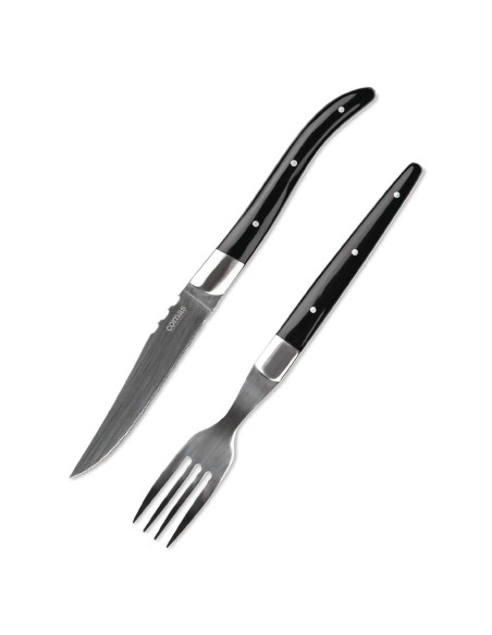 Couteaux à steak ACR noir Comas 22,5 cm - lot de 6