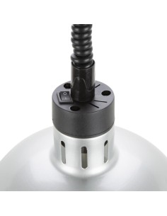 Lampe chauffante dôme rétractable Buffalo 250W - métal brossé 2