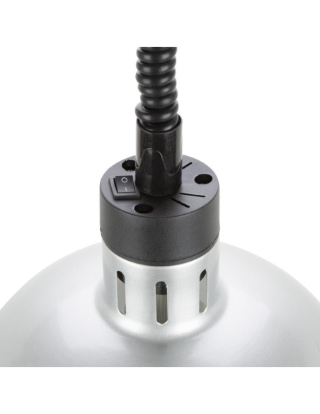 Lampe chauffante dôme rétractable Buffalo 250W - métal brossé