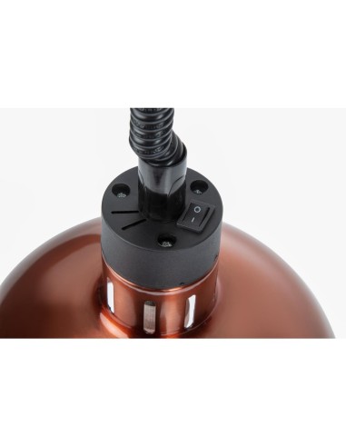 Lampe chauffante dôme rétractable Buffalo cuivre - 250W