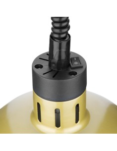 Lampe chauffante dôme rétractable Buffalo dorée - 250W 2
