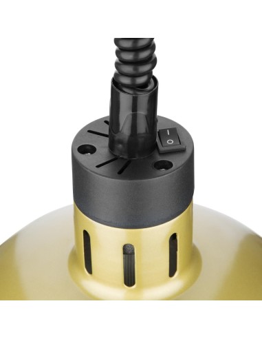 Lampe chauffante dôme rétractable Buffalo dorée - 250W