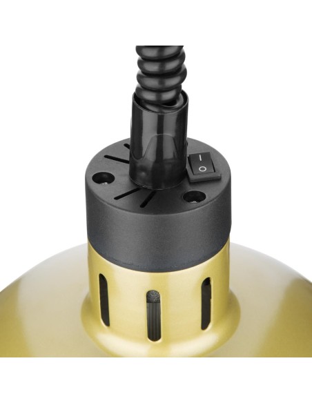 Lampe chauffante dôme rétractable Buffalo dorée - 250W