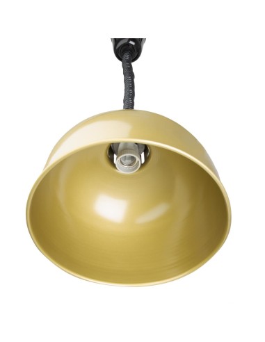 Lampe chauffante dôme rétractable Buffalo dorée - 250W