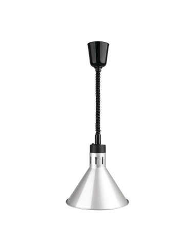 Lampe chauffante conique rétractable Buffalo 250W argent