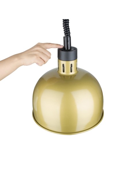 Lampe chauffante dôme rétractable Buffalo dorée - 250W