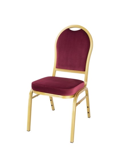 Chaises de banquet bordeaux Bolero Regal - lot de 4
