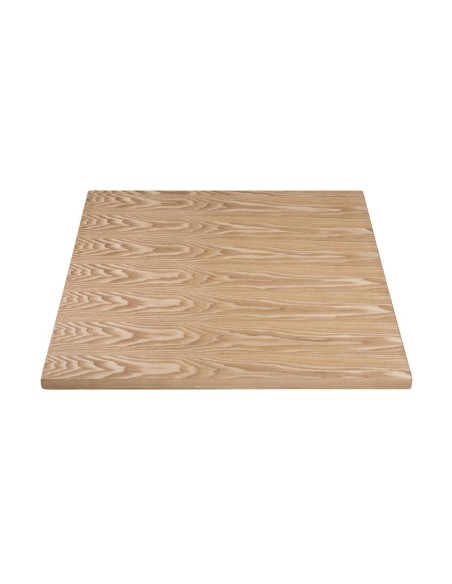 Plateau carré pré-percé Bolero 700mm - bois de caoutchouc