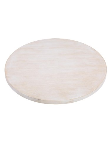 Plateau rond pré-percé blanc 600mm - Bolero