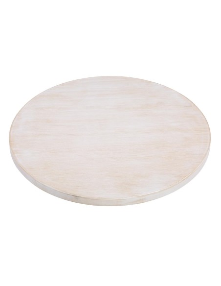 Plateau rond pré-percé blanc 600mm - Bolero