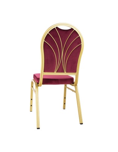 Chaises de banquet bordeaux Bolero Regal - lot de 4