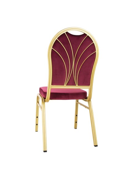Chaises de banquet bordeaux Bolero Regal - lot de 4