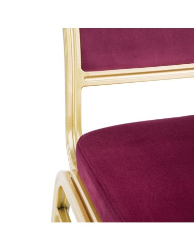 Chaises de banquet bordeaux Bolero Regal - lot de 4