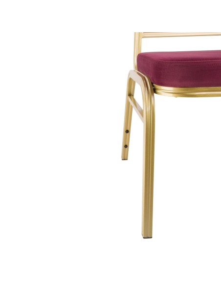 Chaises de banquet bordeaux Bolero Regal - lot de 4