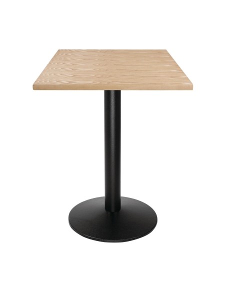 Plateau carré pré-percé Bolero 700mm - bois de caoutchouc