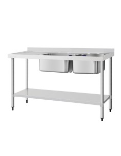 Plonge double bac Vogue 1500mm - inox 304