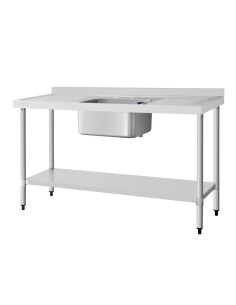 Plonge bac double égouttoir Vogue 1500 mm - inox