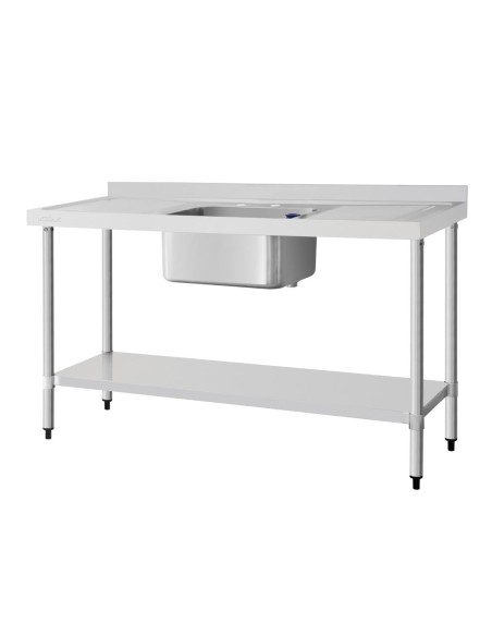 Plonge bac double égouttoir Vogue 1500 mm - inox
