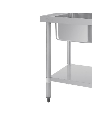 Plonge double bac inox Vogue 1500mm - Évier professionnel