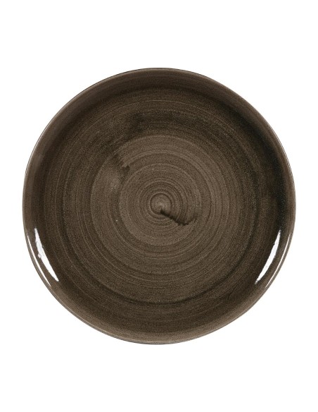 Assiettes Churchill Stonecast Patina Iron Black 324mm - Lot de 6