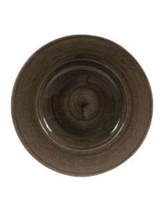 Bols large bord Churchill Stonecast Black 280mm - Lot de 12