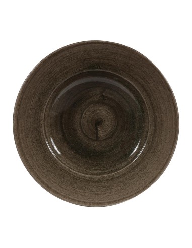 Bols large bord Churchill Stonecast Black 280mm - Lot de 12