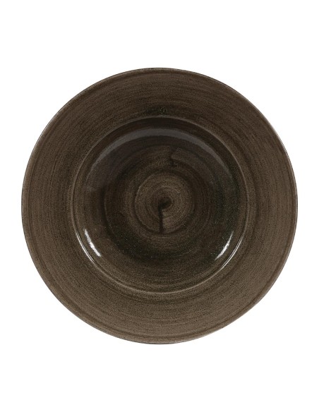 Bols large bord Churchill Stonecast Black 280mm - Lot de 12