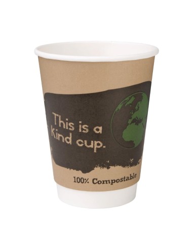 Gobelets chauds compostables 355ml - Lot de 500 Fiesta