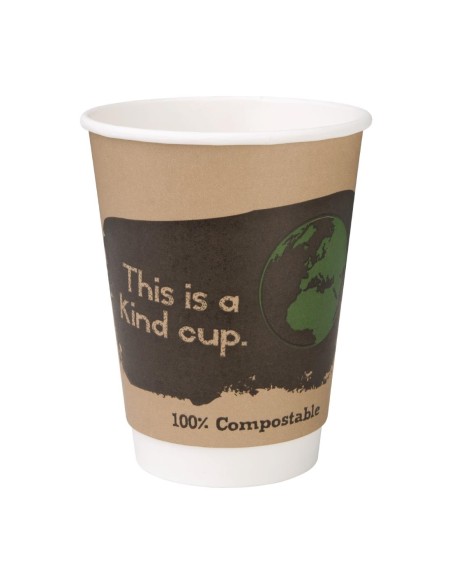 Gobelets chauds compostables 355ml - Lot de 500 Fiesta