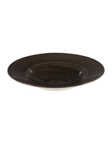 Bols large bord Churchill Stonecast Black 280mm - Lot de 12