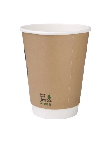 Gobelets chauds compostables 355ml - Lot de 500 Fiesta