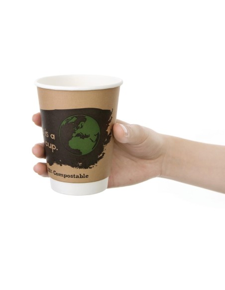 Gobelets chauds compostables 355ml - Lot de 500 Fiesta