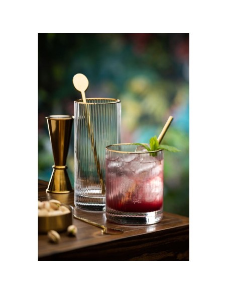 Verres hauts bord doré Hayworth Utopia 355 ml - lot de 6