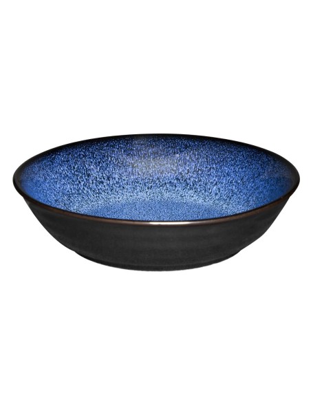 Bols plats Olympia Luna bleu nuit 210 mm - lot de 4