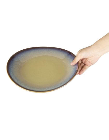 Assiettes plates Olympia Birch aubergine 270mm - lot de 6