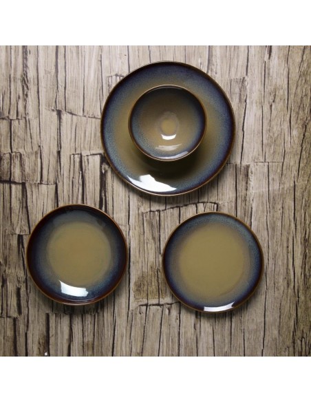 Assiettes plates Olympia Birch aubergine 270mm - lot de 6