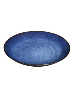 Assiettes creuses Olympia Luna 205 mm bleu nuit - lot de 4