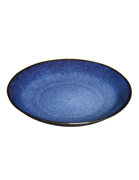 Assiettes creuses Olympia Luna 205 mm bleu nuit - lot de 4