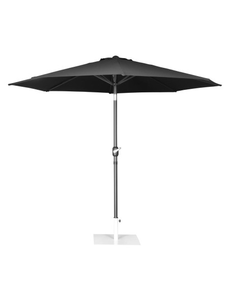Parasol rond Bolero Seville 3m noir - ombre UV
