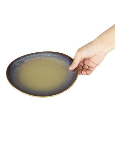Assiettes plates Olympia Birch aubergine 205 mm - lot de 6