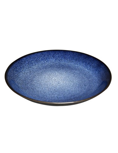 Assiettes creuses Olympia Luna bleu nuit 255 mm - lot de 4