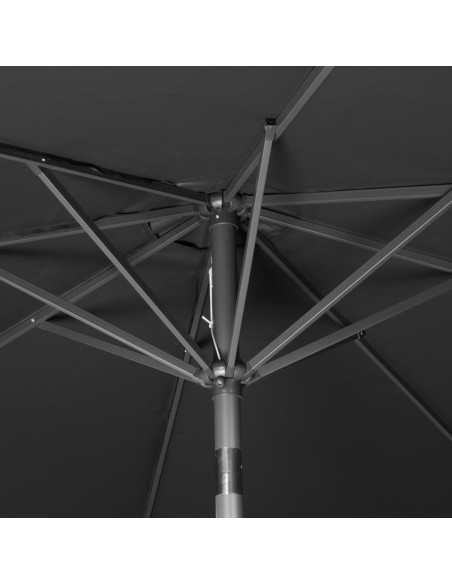 Parasol rond Bolero Seville 3m noir - ombre UV