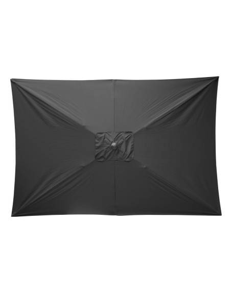 Parasol rectangulaire Bolero Seville 2x3m noir - 245 g/m²