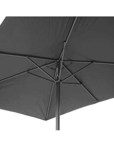 Parasol rectangulaire Bolero Seville 2x3m noir - 245 g/m²